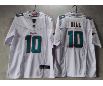 Men's Miami Dolphins #10 Tyreek Hill White 2023 FUSE Vapor Untouchable Stitched Jersey