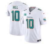 Men's Miami Dolphins #10 Tyreek Hill White F.U.S.E With 3-Star C Patch Vapor Limited Stitched Football Jersey