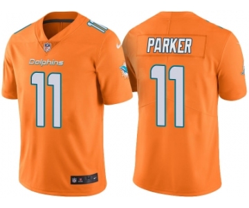 Men's Miami Dolphins #11 DeVante Parker Orange Color Rush Limited Jersey