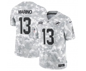 Men's Miami Dolphins #13 Dan Marino 2024 Arctic Camo Salute To Service Limited Stitched Football Jersey