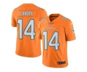 Men's Miami Dolphins #14 Jarvis Landry Nike Orange Color Rush Limited Jersey