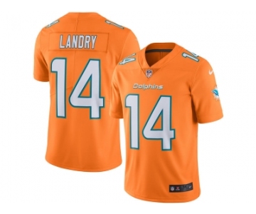 Men's Miami Dolphins #14 Jarvis Landry Nike Orange Color Rush Limited Jersey