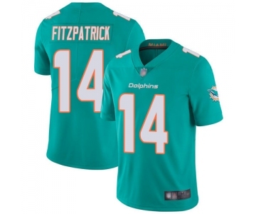 Men's Miami Dolphins #14 Ryan Fitzpatrick Aqua Green Team Color Vapor Untouchable Limited Player Football Jersey