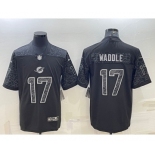 Men's Miami Dolphins #17 Jaylen Waddle Black Reflective Limited Stitched Football Jersey