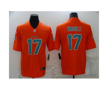 Men's Miami Dolphins #17 Jaylen Waddle Orange 2021 Vapor Untouchable Nike Limited Jersey