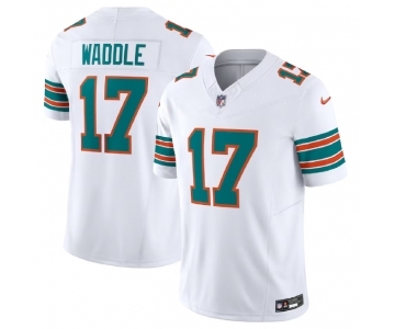 Men's Miami Dolphins #17 Jaylen Waddle White 2023 F.U.S.E Alternate Vapor Limited Football Stitched Jersey