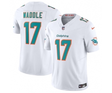 Men's Miami Dolphins #17 Jaylen Waddle White 2023 F.U.S.E Vapor Limited Football Stitched Jersey