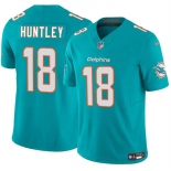 Men's Miami Dolphins #18 Tyler Huntley Aqua 2024 F.U.S.E Vapor Limited Stitched Football Jersey