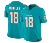 Men's Miami Dolphins #18 Tyler Huntley Aqua 2024 F.U.S.E Vapor Limited Stitched Football Jersey