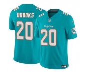 Men's Miami Dolphins #20 Jordyn Brooks Aqua 2024 F.U.S.E Vapor Limited Football Stitched Jersey