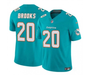 Men's Miami Dolphins #20 Jordyn Brooks Aqua 2024 F.U.S.E Vapor Limited Football Stitched Jersey