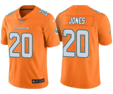 Men's Miami Dolphins #20 Reshad Jones Orange Color Rush Limited Jersey