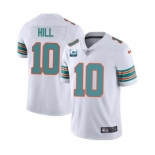 Men's Miami Dolphins 2022 #10 Tyreek Hill White With 2-star C Patch Rush Color Stitched Football Jerse