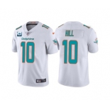 Men's Miami Dolphins 2022 #10 Tyreek Hill White With 2-star C Patch Vapor Untouchable Limited Stitched Football Jersey