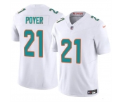 Men's Miami Dolphins #21 Jordan Poyer White 2024 F.U.S.E Vapor Limited Football Stitched Jersey