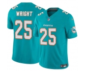 Men's Miami Dolphins #25 Jaylen Wright Aqua 2024 F.U.S.E Vapor Limited Football Stitched Jersey