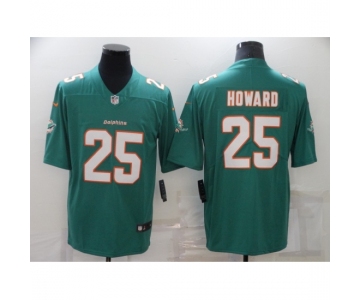 Men's Miami Dolphins #25 Xavien Howard Green Nike Aqua Player Limited Jersey