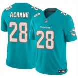 Men's Miami Dolphins #28 De'Von Achane Aqua 2024 F.U.S.E. Vapor Limited Football Stitched Jersey