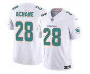 Men's Miami Dolphins #28 De'Von Achane White 2024 F.U.S.E. Vapor Limited Football Stitched Jersey