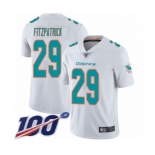 Men's Miami Dolphins #29 Minkah Fitzpatrick White Vapor Untouchable Limited Player 100th Season Football Jersey