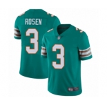 Men's Miami Dolphins #3 Josh Rosen Aqua Green Alternate Vapor Untouchable Limited Player Football Jersey