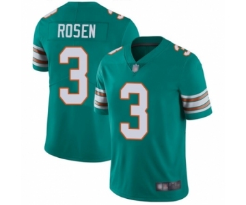 Men's Miami Dolphins #3 Josh Rosen Aqua Green Alternate Vapor Untouchable Limited Player Football Jersey