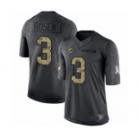 Men's Miami Dolphins #3 Josh Rosen Limited Black 2016 Salute to Service Football Jersey