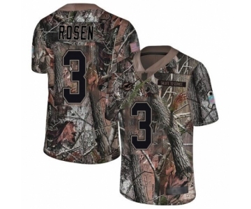 Men's Miami Dolphins #3 Josh Rosen Limited Camo Rush Realtree Football Jersey