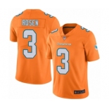 Men's Miami Dolphins #3 Josh Rosen Limited Orange Rush Vapor Untouchable Football Jersey