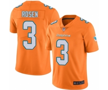 Men's Miami Dolphins #3 Josh Rosen Limited Orange Rush Vapor Untouchable Football Jersey