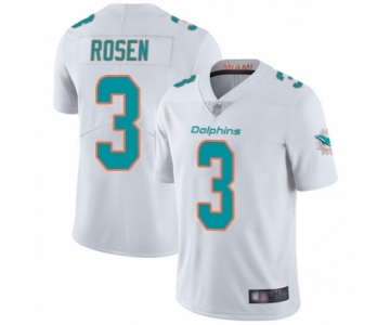 Men's Miami Dolphins #3 Josh Rosen White Vapor Untouchable Limited Player Football Jersey