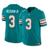 Men's Miami Dolphins #3 Odell Beckham Jr Aqua 2023 F.U.S.E Alternate Vapor Limited Football Stitched Jersey