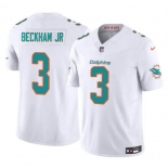 Men's Miami Dolphins #3 Odell Beckham Jr White 2023 F.U.S.E Vapor Limited Football Stitched Jersey