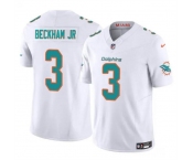 Men's Miami Dolphins #3 Odell Beckham Jr White 2023 F.U.S.E Vapor Limited Football Stitched Jersey