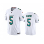 Men's Miami Dolphins #5 Jalen Ramsey White 2023 F.U.S.E Vapor Limited Stitched Football Jersey