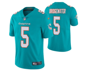 Men's Miami Dolphins #5 Teddy Bridgewater Aqua Vapor Untouchable Limited Stitched Football Jersey