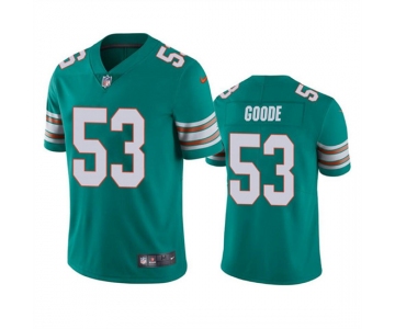 Men's Miami Dolphins #53 Cameron Goode Aqua Color Rush Limited Stitched Football Jersey