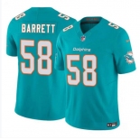 Men's Miami Dolphins #58 Shaquil Barrett Aqua 2023 F.U.S.E Vapor Limited Football Stitched Jersey