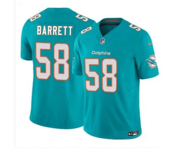 Men's Miami Dolphins #58 Shaquil Barrett Aqua 2023 F.U.S.E Vapor Limited Football Stitched Jersey