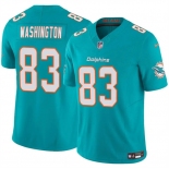 Men's Miami Dolphins #83 Malik Washington Aqua 2024 F.U.S.E Vapor Limited Stitched Football Jersey