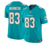 Men's Miami Dolphins #83 Malik Washington Aqua 2024 F.U.S.E Vapor Limited Stitched Football Jersey