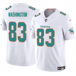 Men's Miami Dolphins #83 Malik Washington White 2024 F.U.S.E Vapor Limited Stitched Football Jersey