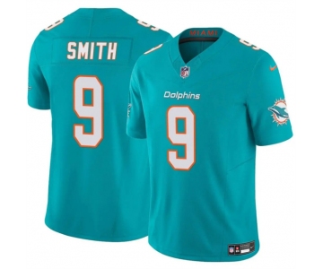 Men's Miami Dolphins #9 Jonnu Smith Aqua 2024 F.U.S.E Vapor Limited Stitched Football Jersey