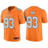 Men's Miami Dolphins #93 Ndamukong Suh Orange Color Rush Limited Jersey