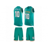 Men's Nike Miami Dolphins #10 Kenny Stills Limited Aqua Green Tank Top Suit NFL Jersey