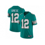 Men's Nike Miami Dolphins #12 Bob Griese Vapor Untouchable Limited Aqua Green Alternate NFL Jersey