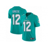 Men's Nike Miami Dolphins #12 Bob Griese Vapor Untouchable Limited Aqua Green Team Color NFL Jersey