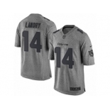 Men's Nike Miami Dolphins #14 Jarvis Landry Limited Gray Gridiron NFL Jersey