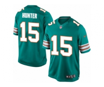 Men's Nike Miami Dolphins #15 Justin Hunter Limited Aqua Green Alternate NFL Jersey