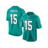 Men's Nike Miami Dolphins #15 Justin Hunter Limited Aqua Green Team Color NFL Jersey